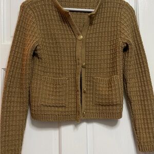 Mango Brown Knit Cardigan with Pockets